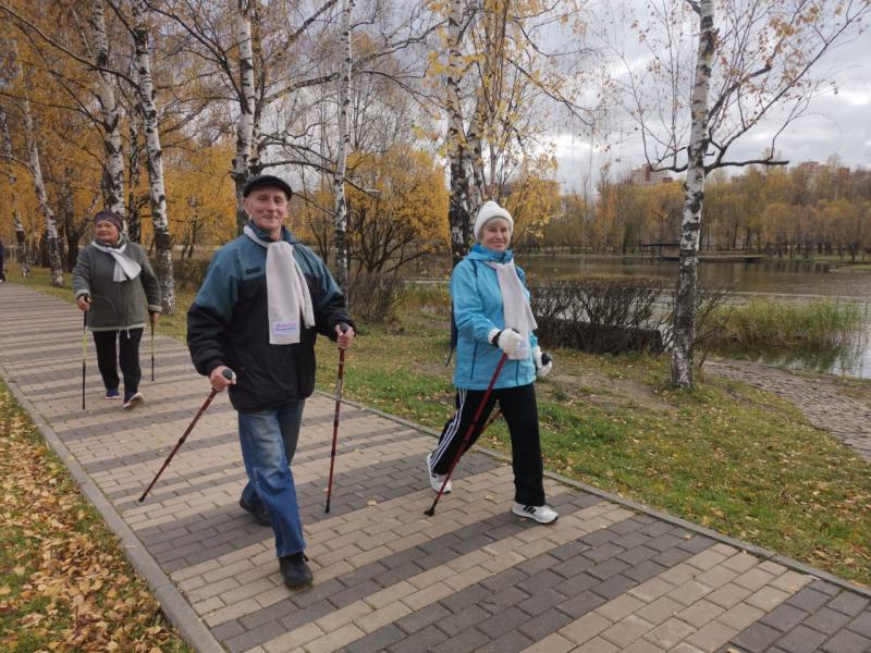 Гордо прошлись: более ста участников собрал урок скандинавской ходьбы в Реутове