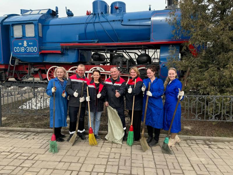 В сервисных локомотивных депо «Иваново» и «Вологда» филиала «Северный» ООО «ЛокоТех-Сервис» провели весенние субботники